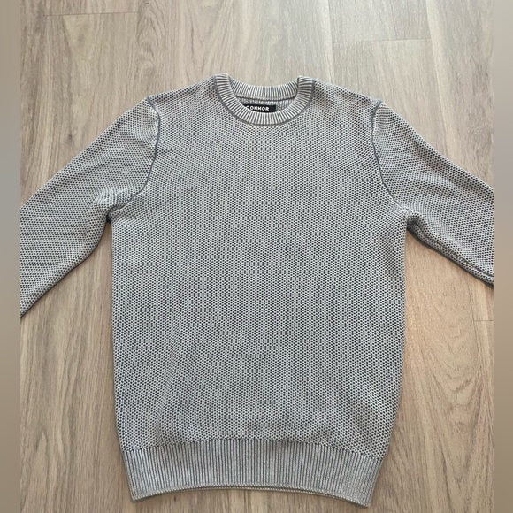 Men’s S Knit Crewneck Sweater blue/gray - Picture 1 of 3